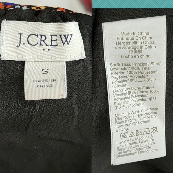 J. Crew Floral Printed Peasant Blouse - Picture 4 of 4